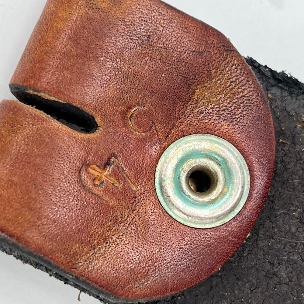 Handcrafted leather tooled men’s belt. No buckle - Picture 4 of 4